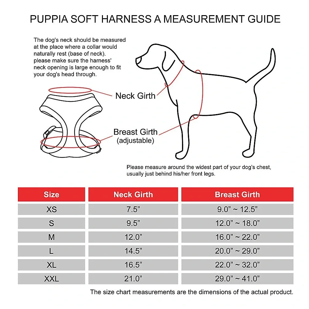 🆕Puppia Soft Adjustable Over-the-Head Red Mesh Dog Harness | Size XS